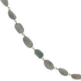 Collier doré avec pierres de labradorite ovales 46 cm