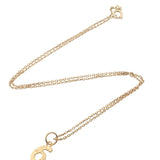 Hammered number gold necklace