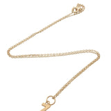 Hammered number gold necklace