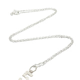 925 silver hammered number necklace