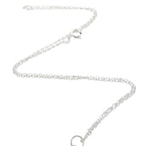 925 silver hammered number necklace