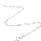 925 silver hammered number necklace