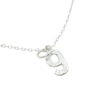 925 silver hammered number necklace