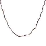 Collier doré avec perles en bois et noeuds marrons 75 cm