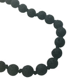 Collier doré perles en pierre de lave 75 cm