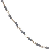 Collier doré avec duo iolite 75 cm
