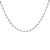 Collier doré avec duo onyx noire 75 cm