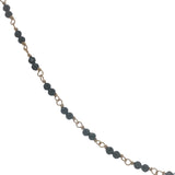 Collier doré avec duo onyx noire 75 cm