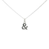 Collier argent 925 martelé symbole &