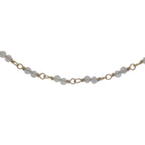 Collier doré avec duo quartz rose 75 cm