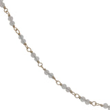 Collier doré avec duo quartz rose 75 cm
