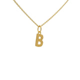 Collier doré lettre B martelée 42 cm
