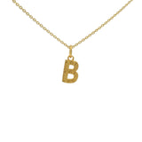 Collier doré lettre B martelée 42 cm