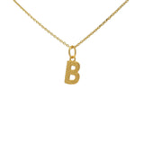 Collier doré lettre B martelée 42 cm