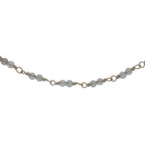 Collier doré avec duo labradorite 75 cm