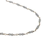 Collier doré avec duo labradorite 75 cm