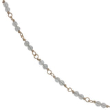 Collier doré avec duo de prehnite 75 cm