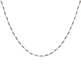 Collier doré avec duo quartz fumé 75 cm