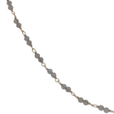 Collier doré avec duo quartz fumé 75 cm