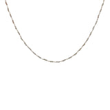 Collier doré avec duo opale rose 75 cm