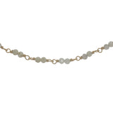 Collier doré avec duo opale rose 75 cm