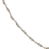 Collier doré avec duo opale rose 75 cm