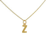 Collier doré lettre Z martelée