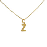 Collier doré lettre Z martelée