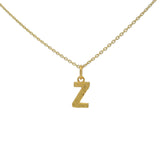 Collier doré lettre Z martelée