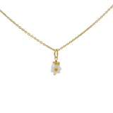 Gold daisy pendant necklace