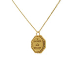 Gold medal necklace + than yesterday - than tomorrow