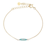 Bracelet doré apatite et turquoise