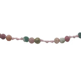 Bracelet doré tourmaline et noeuds roses