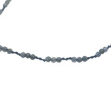 Bracelet doré iolite et noeuds violets