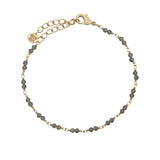 Bracelet doré avec duo de quartz fumé