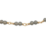 Bracelet doré avec duo de quartz fumé