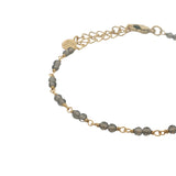 Bracelet doré avec duo de quartz fumé