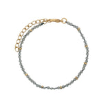 Bracelet doré labradorite et petites perles dorées