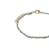 Bracelet doré labradorite et petites perles dorées