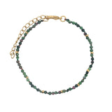 Bracelet doré rubis zoisite et petites perles dorées