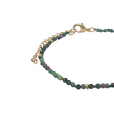 Bracelet doré rubis zoisite et petites perles dorées