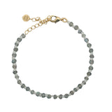 Bracelet doré alternance de labradorite et pierre de lune