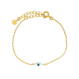 Gold bracelet and mother-of-pearl eye