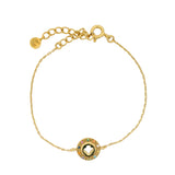 Clover and zircon bracelet