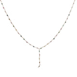 Collier doré base chapelet chaine rosary tourmaline 46 cm