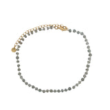 Chaine de cheville dorée pierre de lune et labradorite