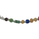 Collier doré avec perles colorées et noeuds blancs 75 cm