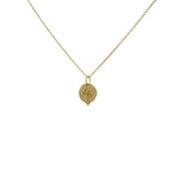 Gold necklace with zodiac sign medal