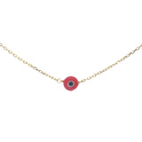 Golden necklace with red lucky eye