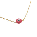 Golden necklace with red lucky eye